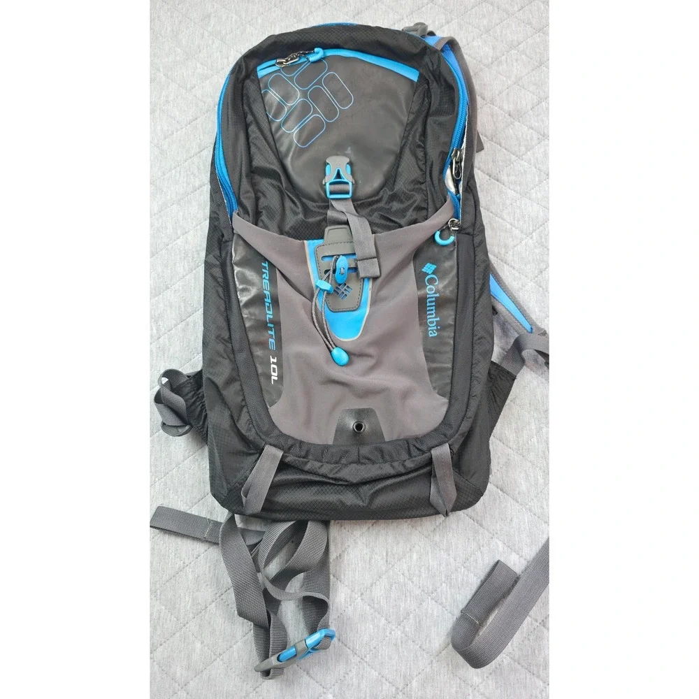 Columbia Treadlite 10L Backpack Black Blue Hiking Hydration Pack Good